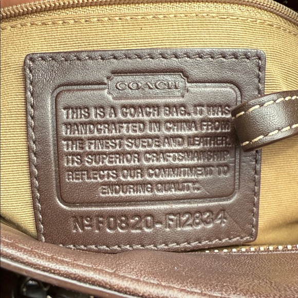 Coach - No. F12834 - Brown Leather & Suede Tote Bag - Picture 10 of 15